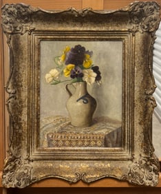 French Impressionist Still Life Signed Oil Painting
