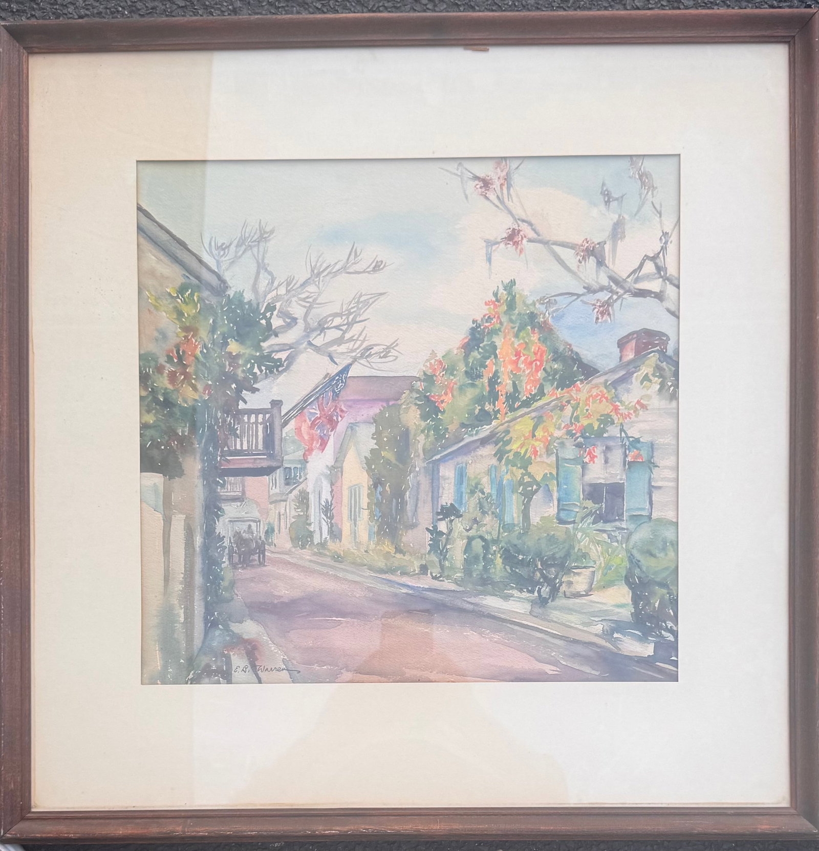 American Impressionist Artist St.Augustine Florida Elizabeth Boardman Warren Watercolor Signed (1 of 4)