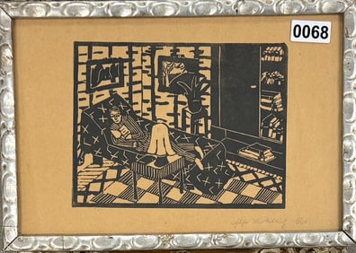 Japanese? Artist Fauvist Woodcut Mystery Signed