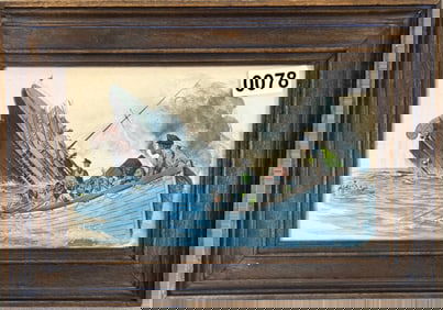 American Illustrator William Reusswig Rescuing the Titanic Signed
