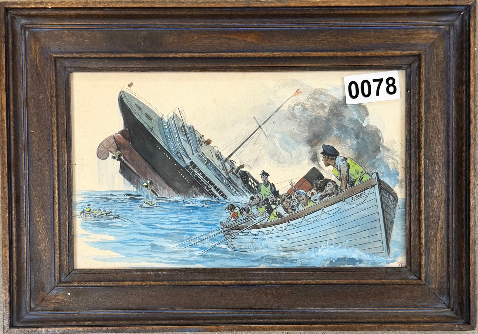 American Illustrator William Reusswig Rescuing the Titanic Signed (1 of 2)
