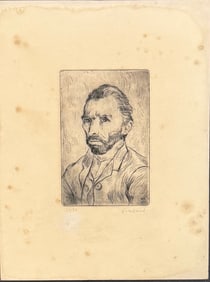 Vincent Van Gogh Portrait etching