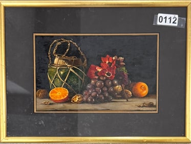 American Artist Still Life Oil on Paper