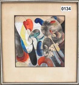 Irish Artist Abstract Surrealist Signed