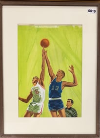 American Artist Illustrator Enrico Marini Basketball Signed