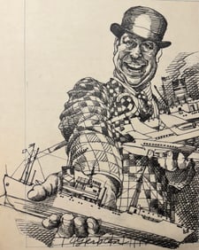 American Illustration New York Gerry Gersten Industrialist Original SIgned #4