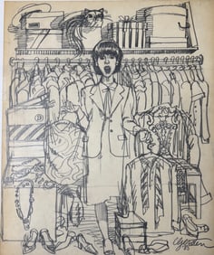 American Illustration New York Gerry Gersten Fashionista Original SIgned #6