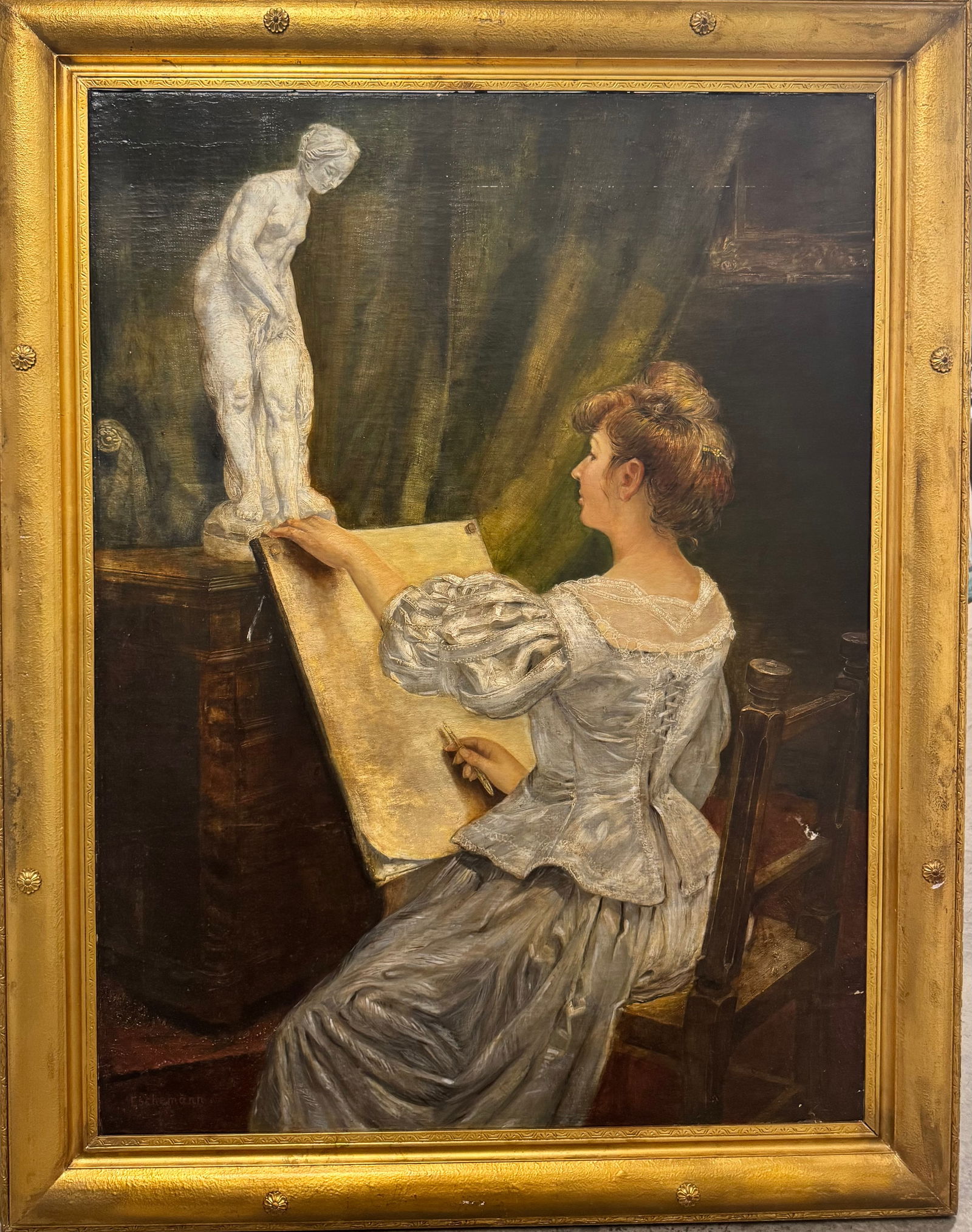 French Impressionist Jean Bernard Eschemann Artist Painting Oil Painting Signed (1 of 19)