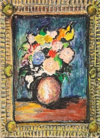 French Artist Georges Rouault Flowers Pastel