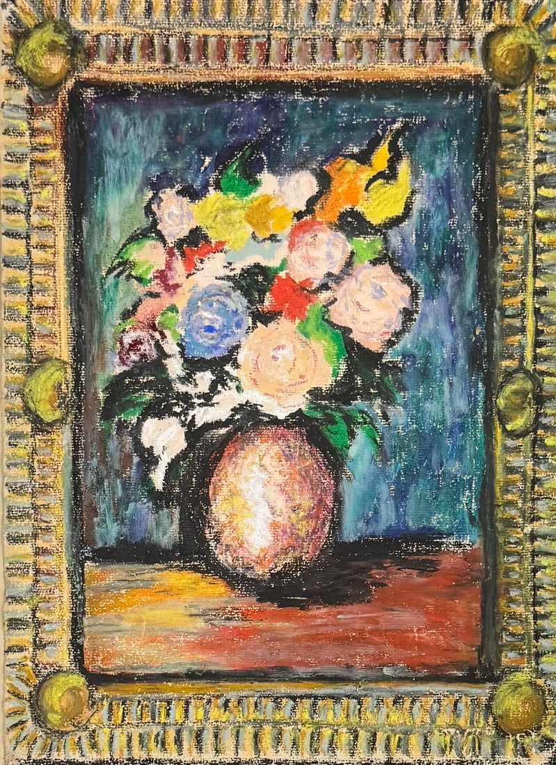 French Artist Georges Rouault Flowers Pastel (1 of 3)