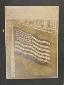 Thomas Mole & John D. Thomas “The Living Flag of Blue, Jackets at Salute.??  1917 Photograph