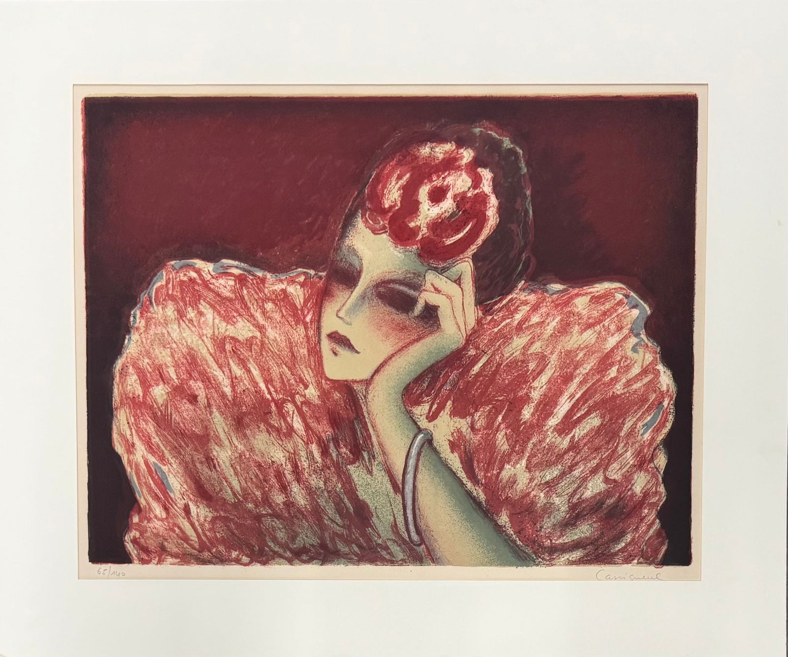 美品　Jean-Pierre Cassigneul lithograph EA Lot - Jean-Pierre Cassigneul, (b. 1935, French), Woman with