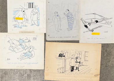 (5) FIve American Magazine Illustrations by Peter Wyma Jeffery Monahan Al Kaufmann