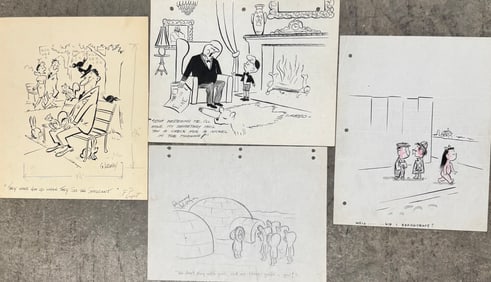 (4) Four American Magazine Illustrations George Ludway and others