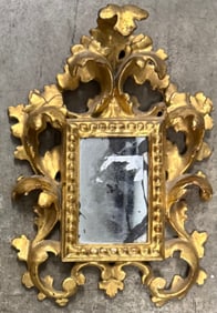 Diminutive Gilded Ornate Italian Frame with mirror
