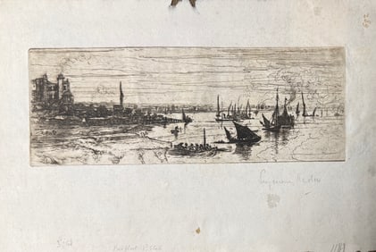 British Artist Francis Seymour Haden Etching Signed