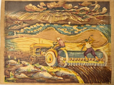 Polish Israel  Artist Yoel Rorh WPA Silkscreen