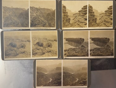 (5) Five American Views Arizona Putnam & Valentine Stereocards Photography