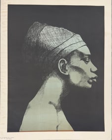 American Chicago African American Artist Ben Bey Lithograph Signed