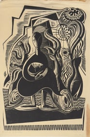 American Austria New York Artist Hans Jelinek Woodcut Signed #6