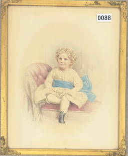 Rare American Artist George Frank E. Pearsall Young Girl Watercolor: Rare American Artist George Frank E. Pearsall Young Girl Watercolor, Portrait of a Young Girl, C.1900, Watercolor 14-1/4&rdquo; by 11-1/2&rdquo;. SLL. Early and important photographer, known for photo