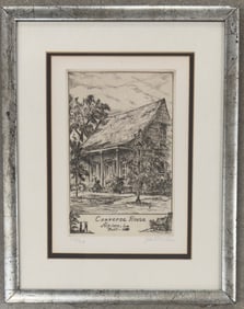 American Louisiana Artist Jack R. Miller New Orleans Etching Signed #1