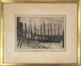 James McNeill Whistler “Billingsgate?? Etching