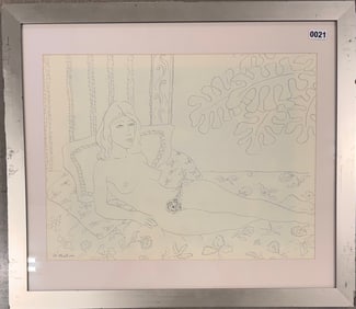 French Artist After Henri Matisse Pen and Ink SIgned