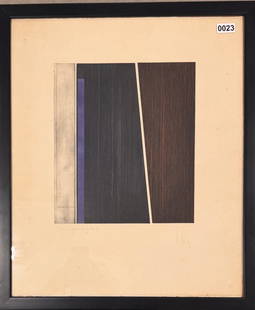 Belgium Artist Modern Luc Peire "Graphies" Etching Signed: Belgium Artist Modern Luc Peire Etching Signed, Abstract “Gandolfiero&rdquo;. Edition 2/20. Color engraving & aquatint, 13-1/2&rdquo; by 12&rdquo;. SLR on matt.