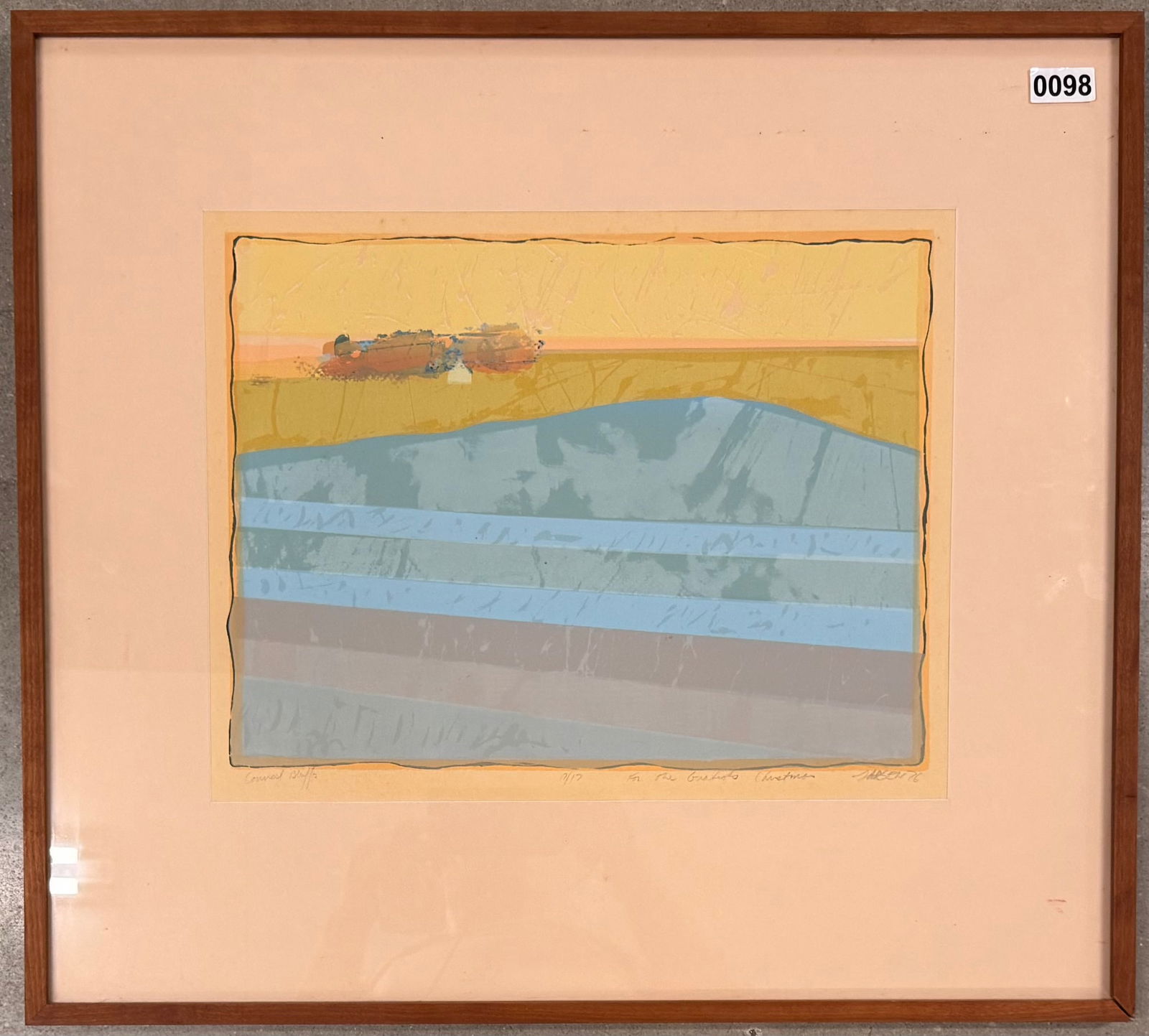 American Artist Modern Larsen Colored Lithograph Signed (1 of 6)