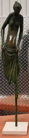 Nigerian Postwar Artist Francis Uduh “Natural Pride?? Bronze Sculpture Signed