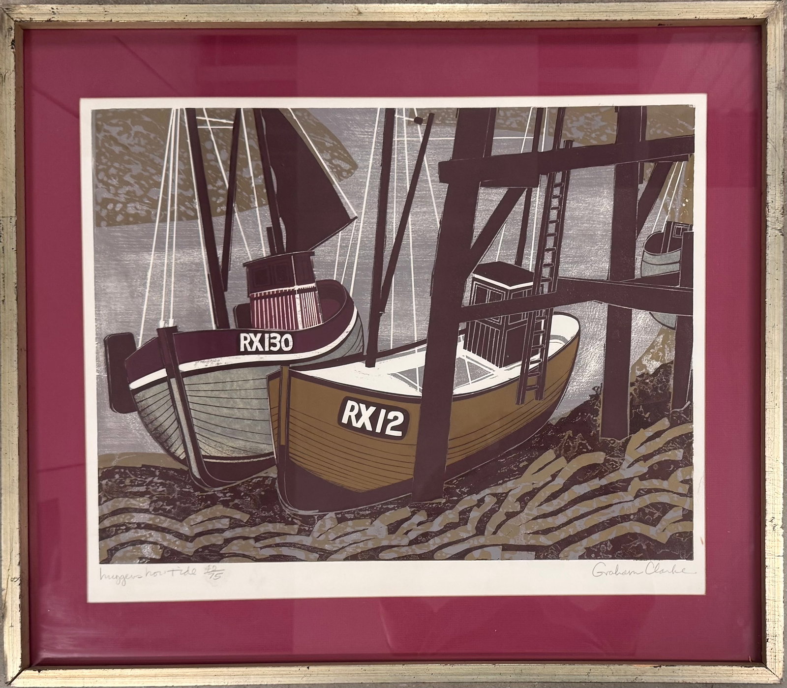 England Artist Graham Clarke Colored Lithograph Signed #1 (1 of 4)