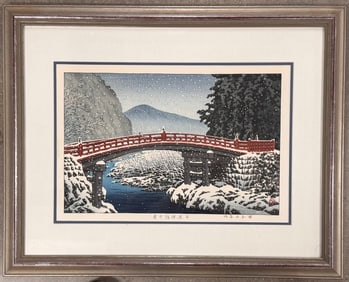 Japanese Artist Kawase Hasui Colored Woodblock Signed #2