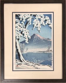 Japanese Artist Kawase Hasui Colored Woodblock Signed #3
