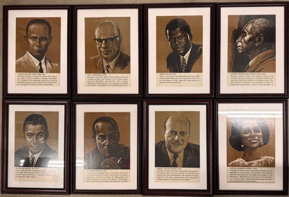 (8) Eight Rare African American Portraits Don Lloyd Miller African American Artist