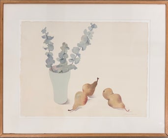 American Maine Artist Still-Life Susan Headley Van Campen Watercolor signed