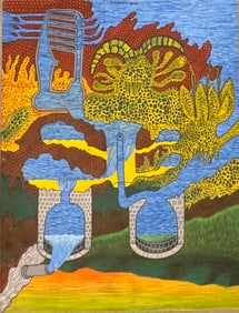 Austrian Croatia Modern Artist Peter Pongratz Original Signed