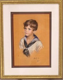 American Boston Woman Artist Rosina Emmet Sherwood Pastel Signed