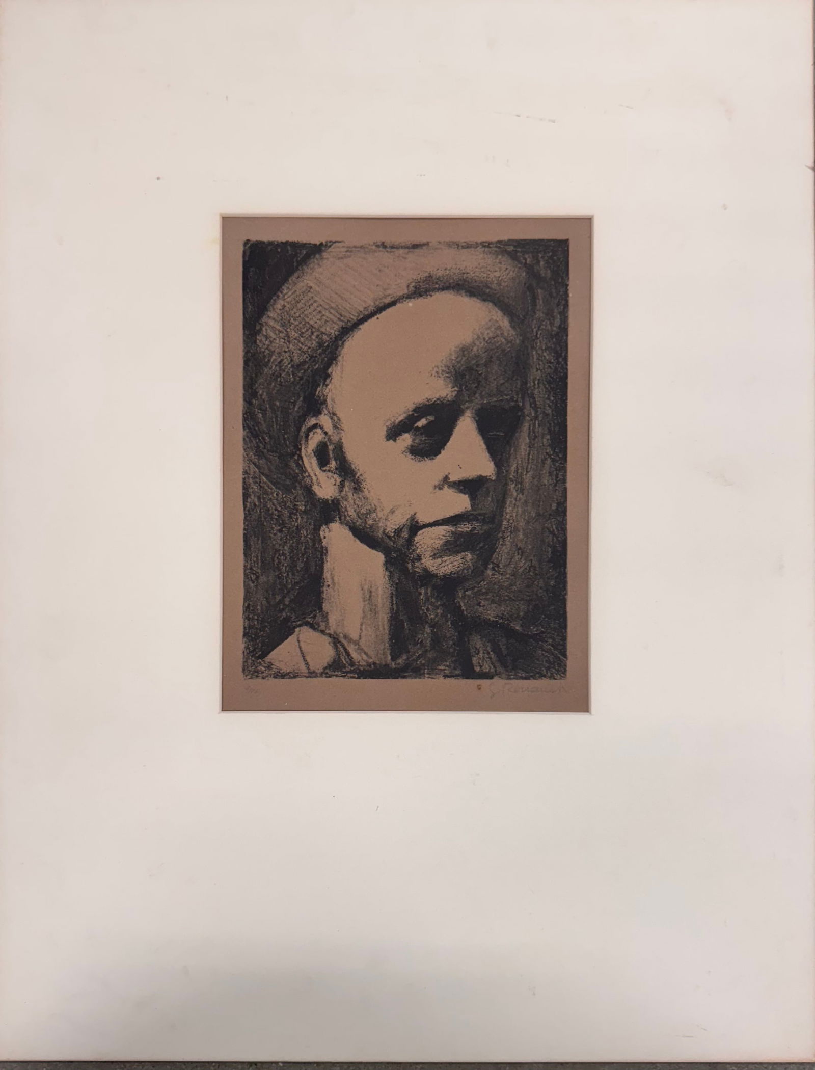 French Artist Georges Rouault Lithograph Self Portrait Signed (1 of 5)