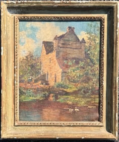 Irish Impressionist Artist Aloysius O'Kelly Oil Painting Signed