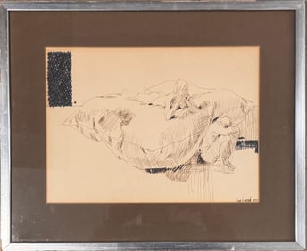 American Colorado Artist James B. “Jim?? Howard Nudes Drawing Signed