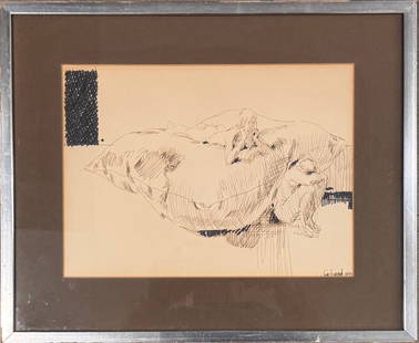 American Colorado Artist James B. “Jim?? Howard Nudes Drawing Signed: American Colorado Artist James B. "Jim" Howard Nudes Drawing Signed