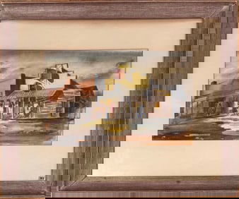 American New York WPA Artist Robert L. Benney Florida Watercolor Signed