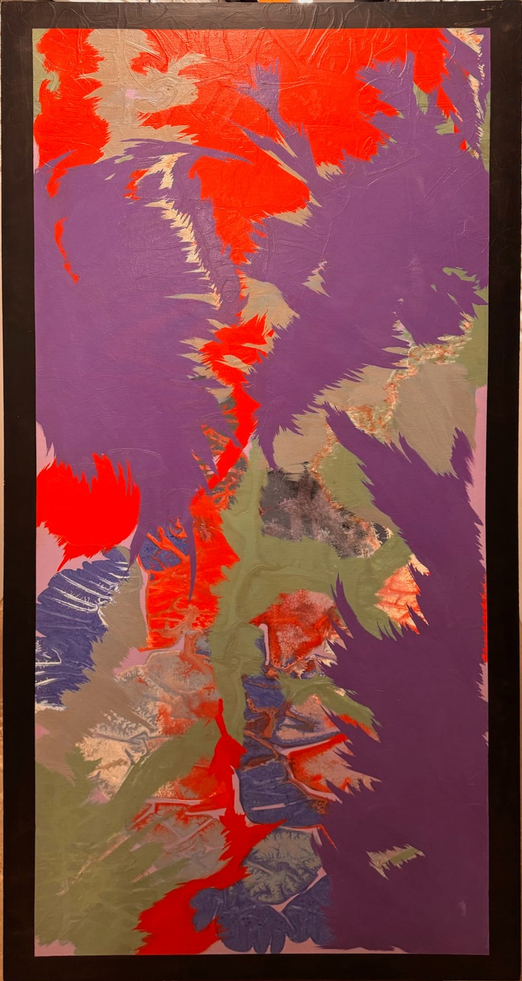 Large Abstract Expressionist Painting – Bold Color-Field & Textured Mixed Media Canvas (1 of 9)