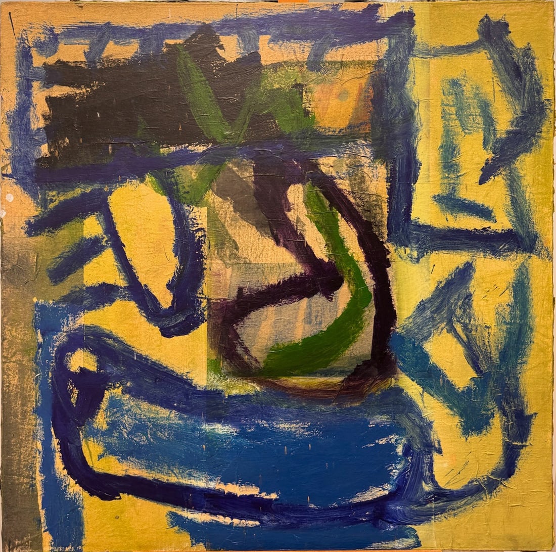 Vintage Abstract Expressionist Painting – Bold Gestural Composition – Unsigned Modern Art (1 of 8)