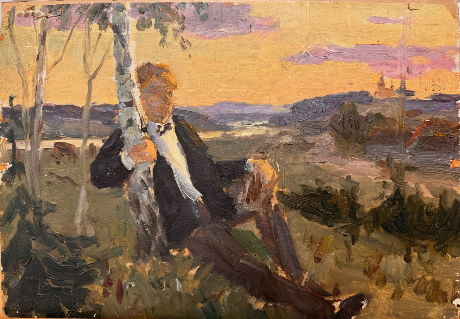 Russian Impressionist Oil Painting Signed Ilyin Joseph Mikhailovich (1 of 7)