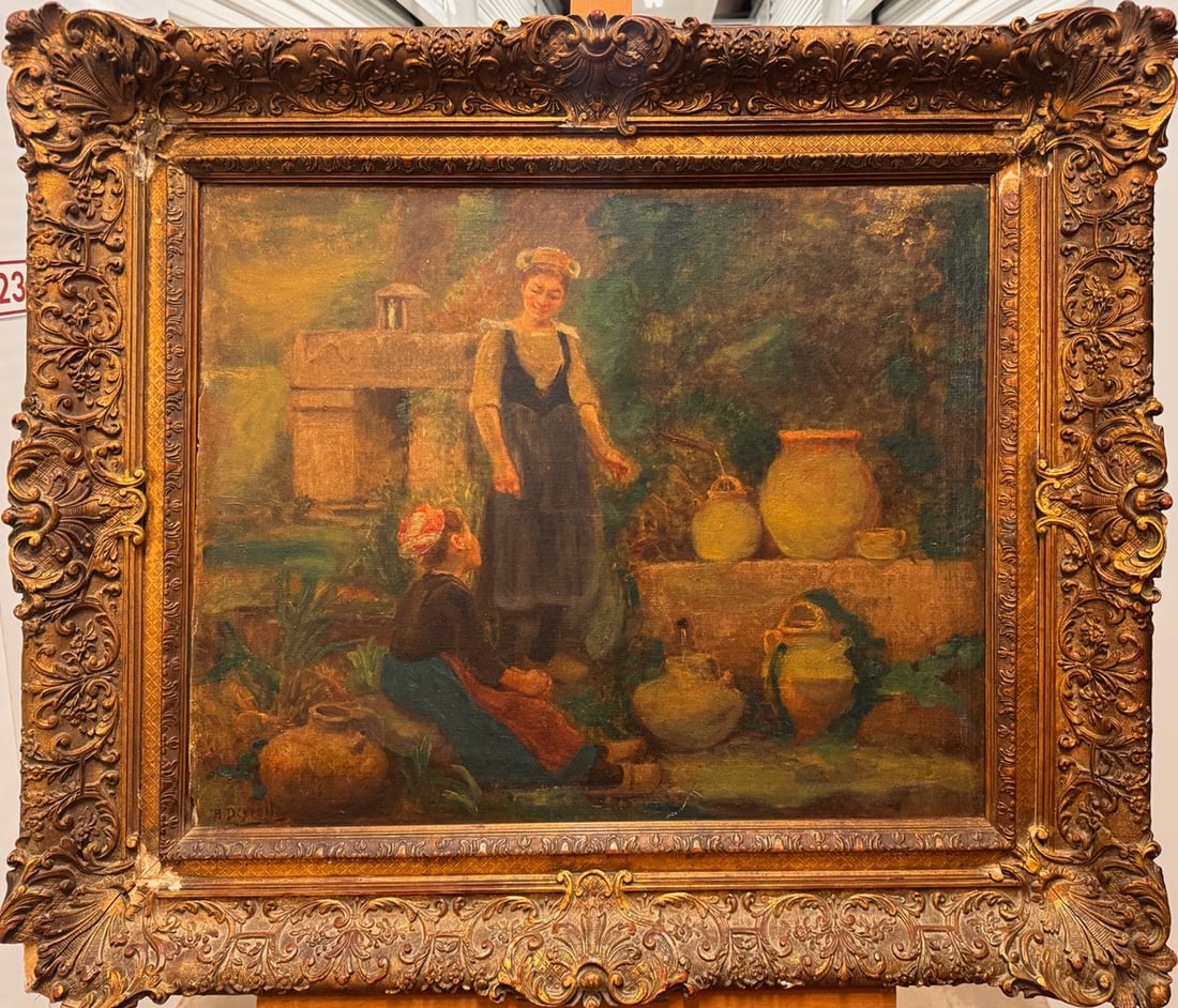 Antique 19th Century French Impressionist Theophile-Louis Deyrolle Oil Painting Signed (1 of 10)