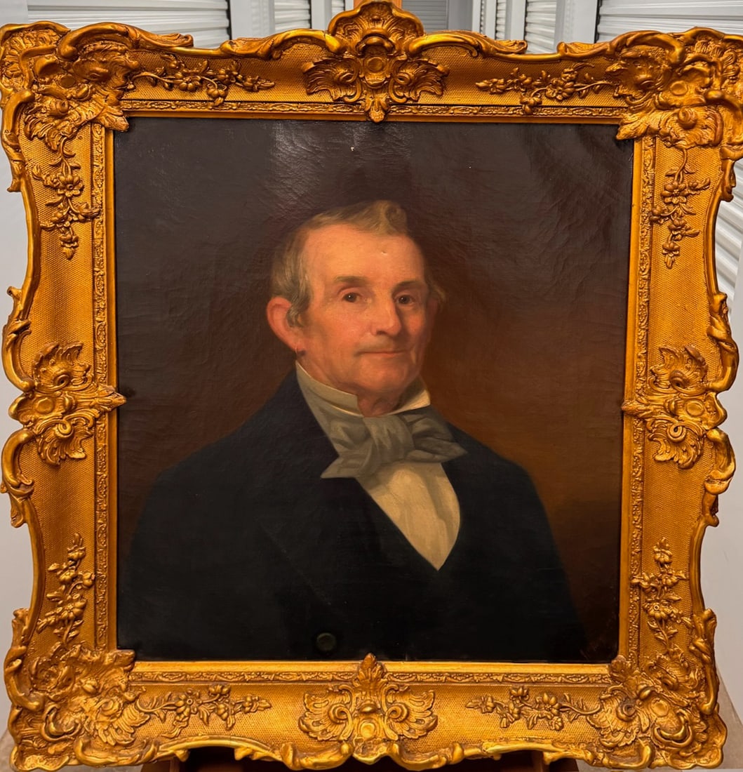 Important 19th Century American New York Portrait Signed Mystery Oil Painting (1 of 9)