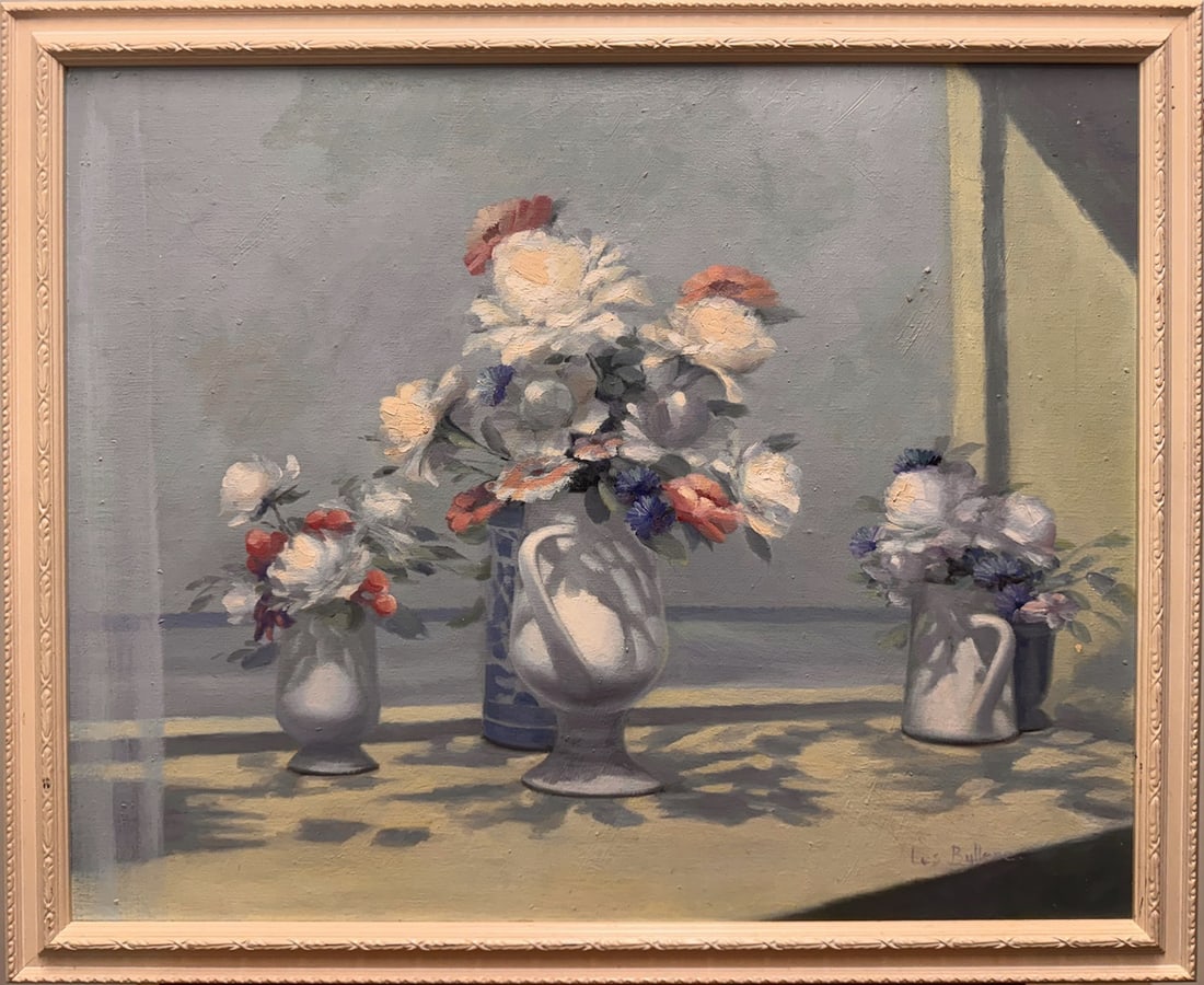 Vintage American Still-Life Signed "Les Bullene" oil painting (1 of 9)