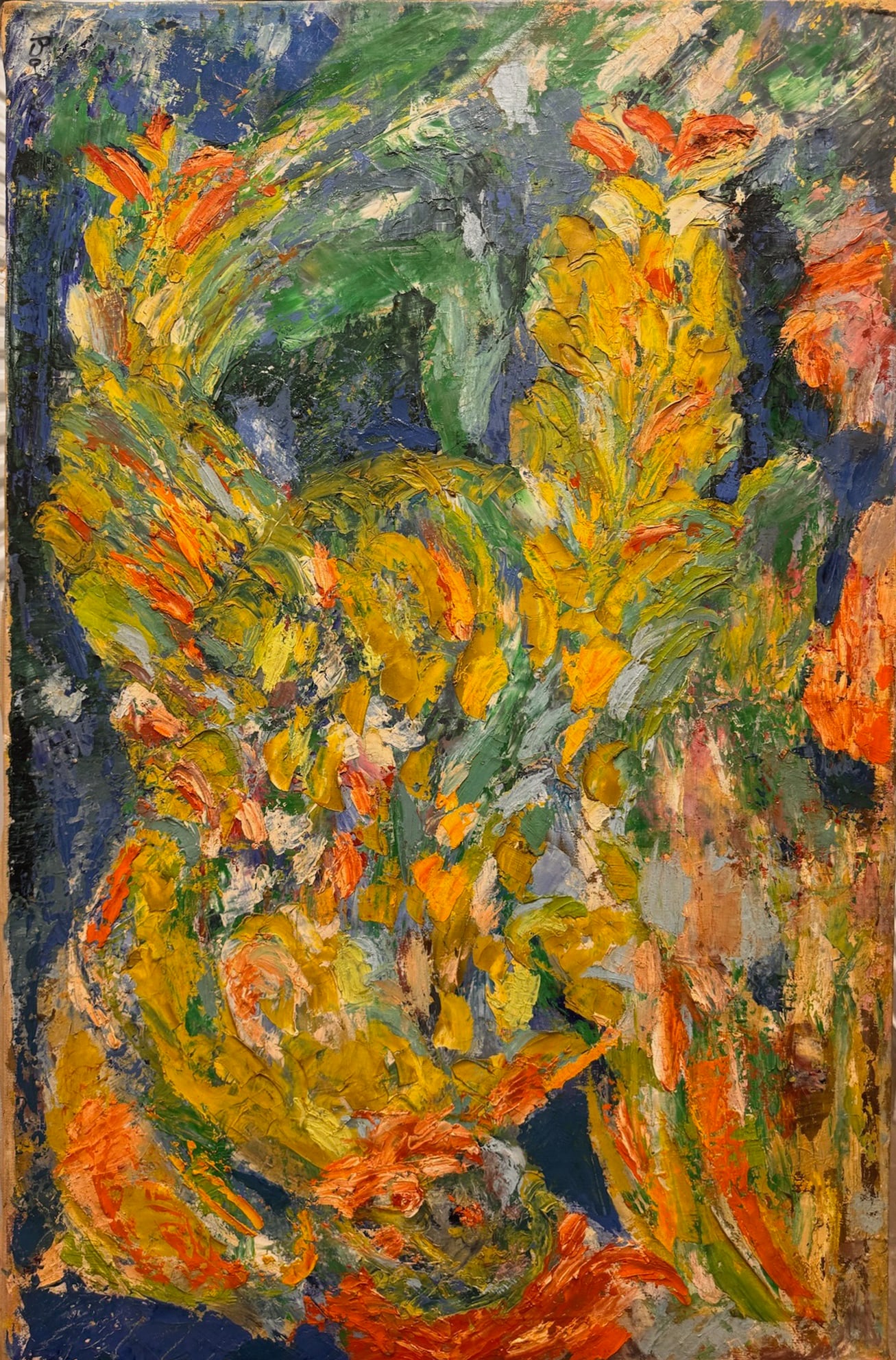 Vibrant American Abstract Expressionist Oil Painting Heavy Impasto Modern Art Original (1 of 9)